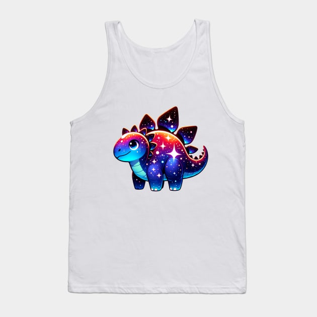 Cute Galaxy Stegosaurus Tank Top by Odetee